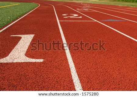 Start line in a running track