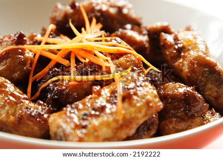 Pork spare ribs with sweet chili sauce