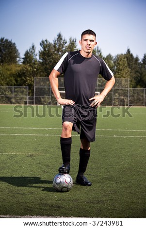 A shot of a hispanic soccer or football player