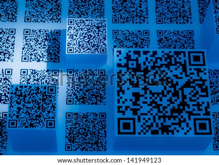 QR codes blue  science and technology wallpaper  background