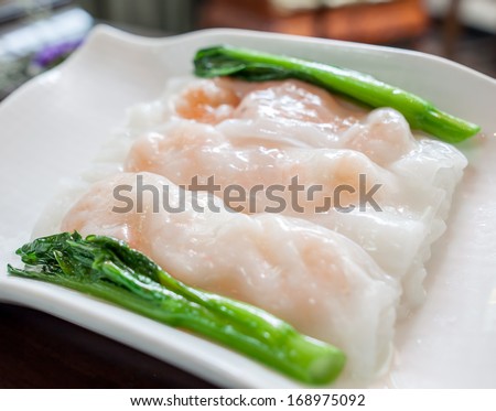 Cheng fan/ Cheung fun/ rice noodle roll /cantonese food