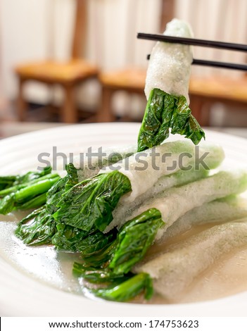 asia china cantonese food green vegetables bamboo fungus