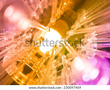 colourful science and technology background led rainbow light