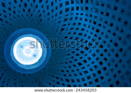 led lamps blue light blur science and technology background