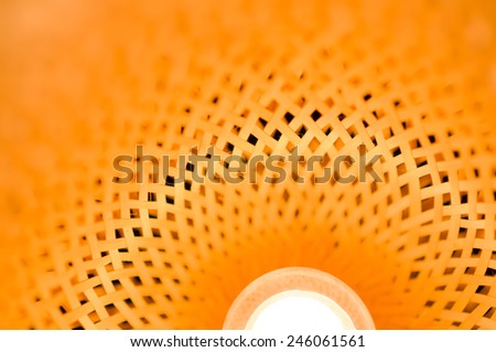 led lamps orange light blur science and technology background