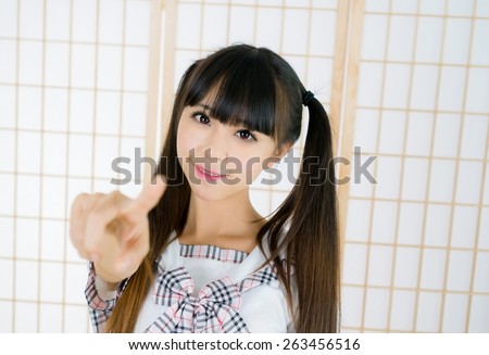 japanese student girl woman in tatami room asian anime