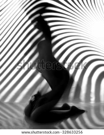 nude womanabstract  art  black and white photo
