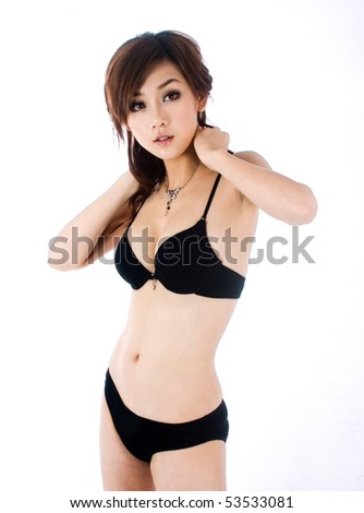 stock photo asia underwear girl