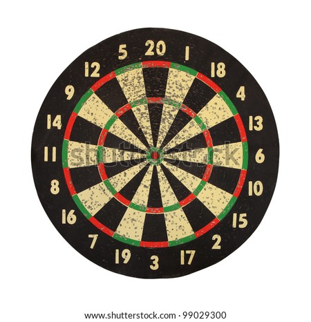 Target for darts on a white background.