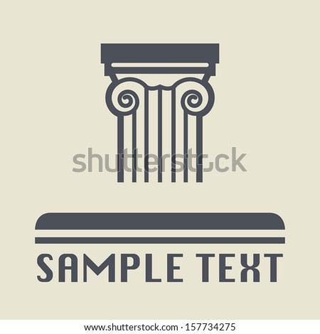 Antique architecture icon or sign, vector illustration