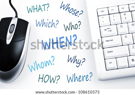Questions word scheme and computer keyboard
