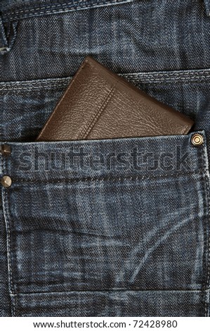 Wallet in jeans back pocket