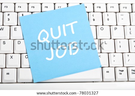 Quit job mesage on keyboard