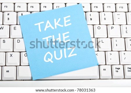 Take the quiz message on keyboard
