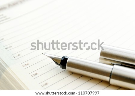 open notebook and pen for writing