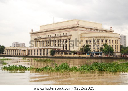 MANILA, PH- OCT. 2: Manila Central Post Office facade on October 2, 2015 in Ermita, Manila. The Manila Central Post office houses the country\'s main mail sorting-distribution operations.