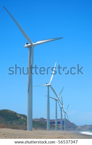 Bangui Windmills in Ilocos Norte, Philippines