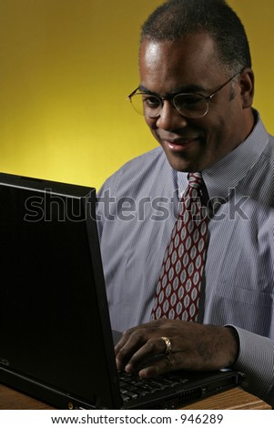 businessman on laptop pc