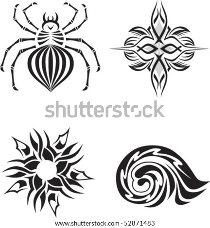 stock vector tattoo vector illustration