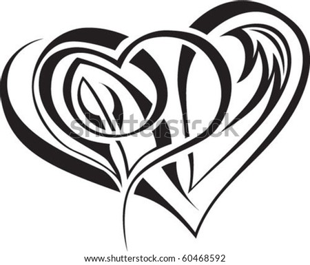 stock vector tattoo heart
