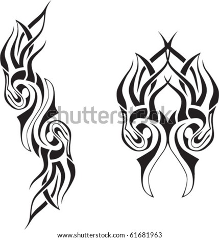 stock vector flaming skull tattoo Save to a lightbox Please Login