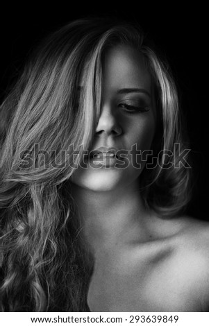 Black and White blonde girl portrait