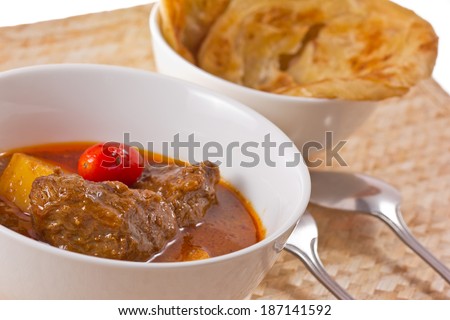 Beef Mussaman Curry and puff.