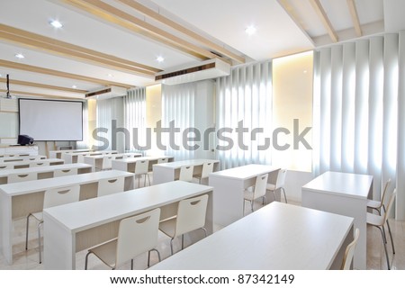 White class room.