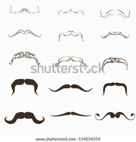 moustache Vector Set moustache Vector Set