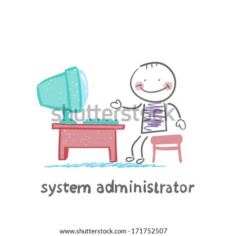 system administrator at work
