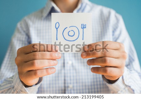 Picture icon Cutlery - spoon, fork and plate in hand