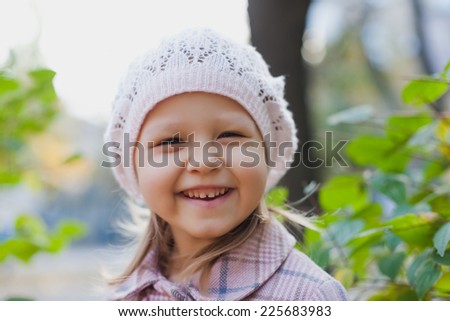 laughing face of baby girl