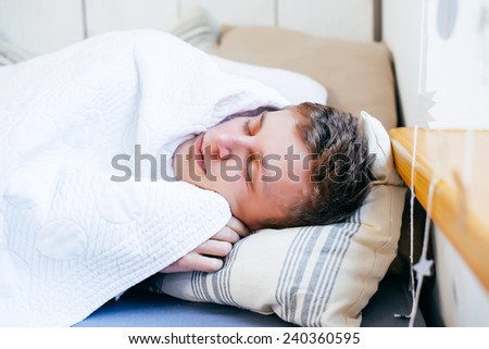 Male with lack of sleep