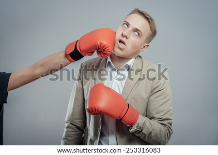 businessman knockout