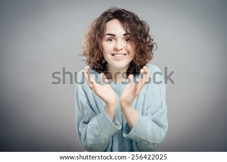 Woman showing her open palm