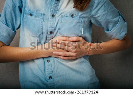 Woman with chest or heart pain