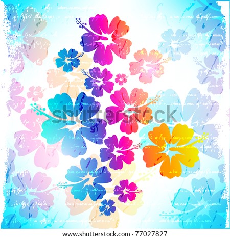 stock vector Hawaiian Flower Background