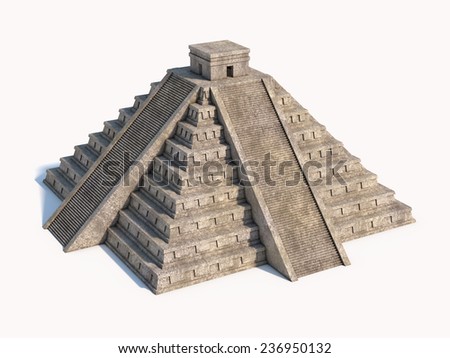 Mayan pyramid isolated Mayan pyramid isolated