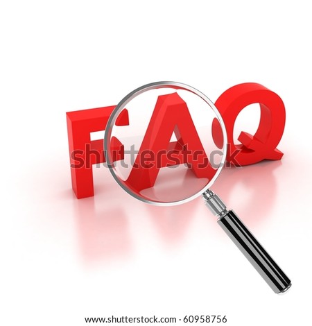 stock photo : frequently asked questions icon - FAQ 3d letters under the 