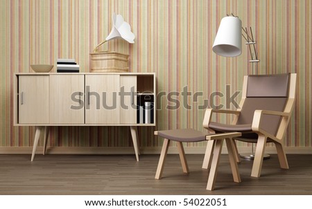 wallpaper retro modern. of a modern interior with