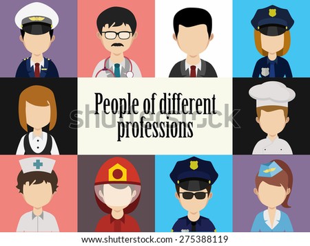 People, avatar male and female, human faces, social network icons, illustration, colorful faces, set in trendy flat style, icons
