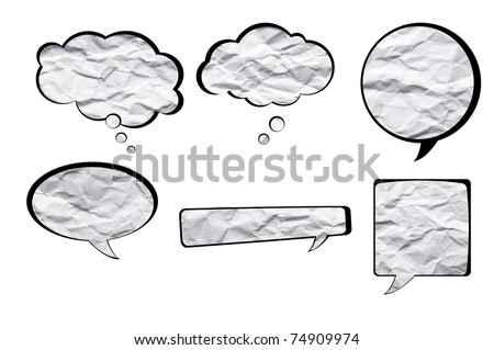 Speech bubbles collection on white background