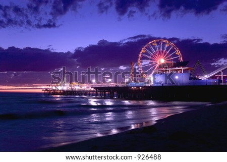 Santa Monica Pier at sunset