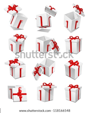 vector gift box set vector gift box set