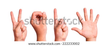 Man Hands Forming Number 2015 On a White Background Man Hands Forming Number 2015 On a White Background