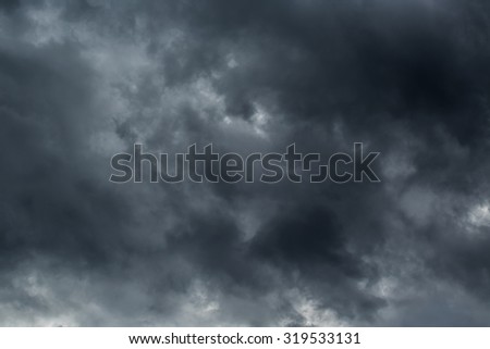 Dark clouds before a thunder-storm