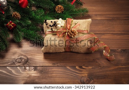 Beautiful Christmas holiday gift shopping background. Element for design