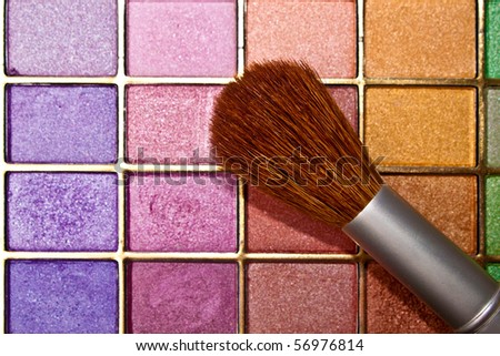 Set of Cosmetics for eyes isolated over white