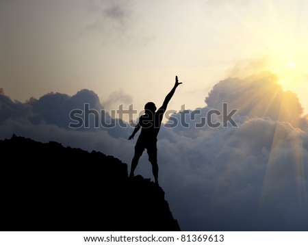 man on top pulled towards the sun