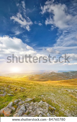 mountain range. natural composition.sunlight